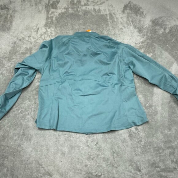 Jockey XXL Womens Teal Full-Zip Jacket With Thumb Holes Stretch Fabric NWT 6543 - Picture 2 of 8